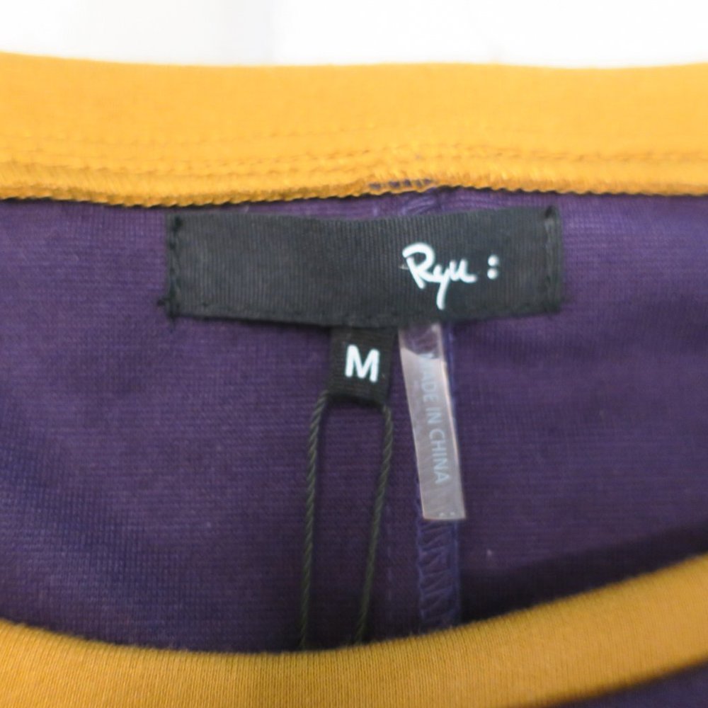 NWT Ryu Purple Shirt 3/4 Sleeve Medium - Picture 2 of 7